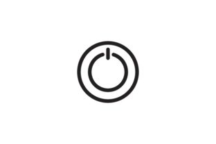 Power Button Embroidery Design